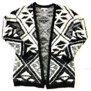 Anthropologie Kaisely Fuzzy Aztec Open Sweater M